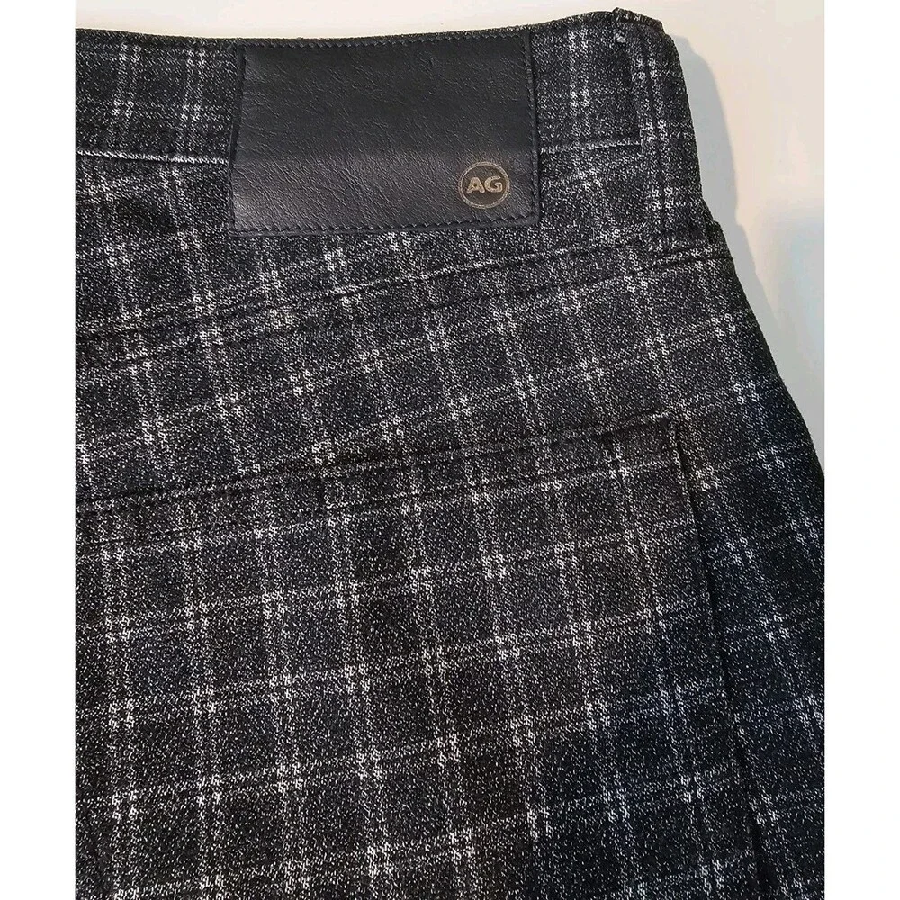 AG  Adriano Goldschmied  Tellis Modern Slim Jeans/Trousers Black Checkered 32x32 - Picture 15 of 15